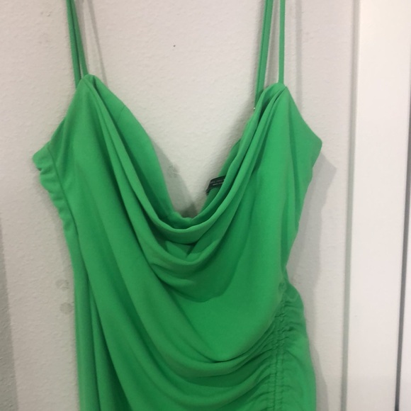 Zara Bright Maxi dress women’s Size L Green #Prom #SpecialOccasion#Vacation - Picture 3 of 10